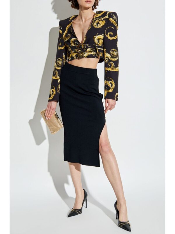 Versace Jeans Couture  baroque-print cropped jacket - Image 2