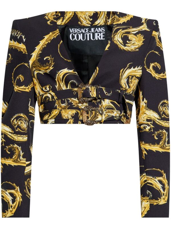 Versace Jeans Couture  baroque-print cropped jacket