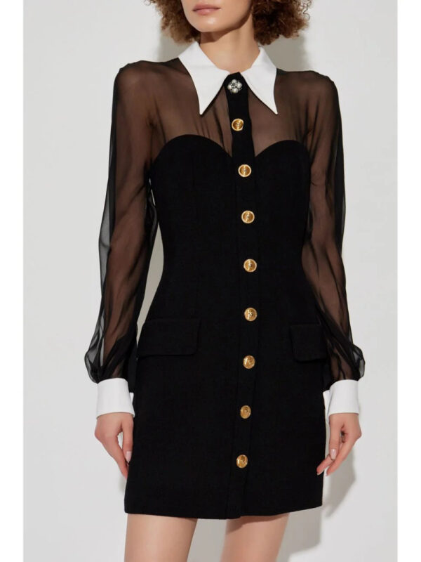 Versace  panelled bustier mini dress - Image 3
