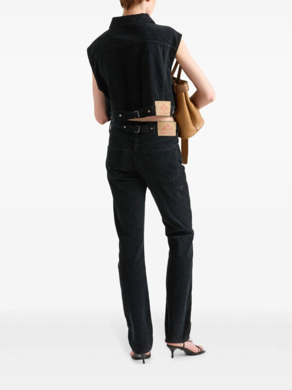 Prada  logo-patch tapered jeans - Image 3