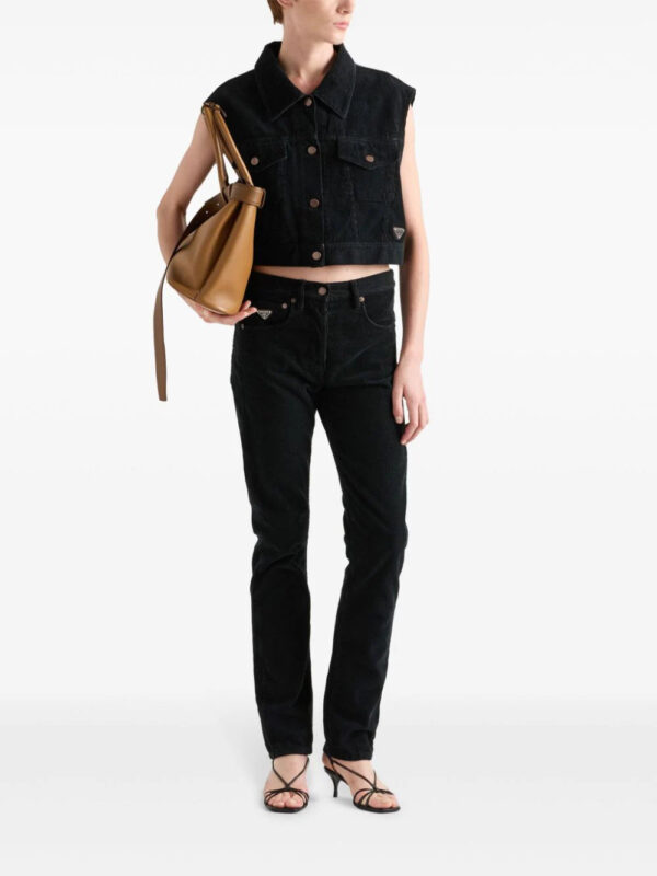 Prada  logo-patch tapered jeans - Image 2