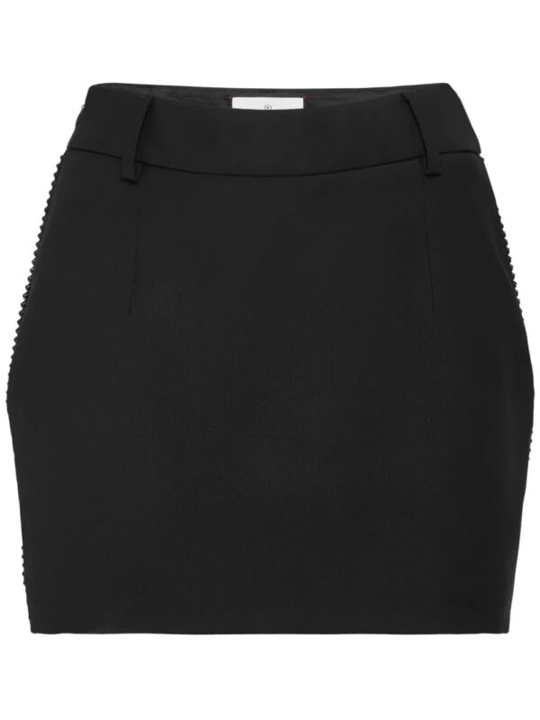 Philipp Plein  wool strass mini skirt