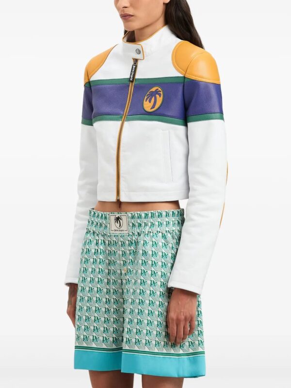 Palm Angels  Classic logo leather biker jacket - Image 4