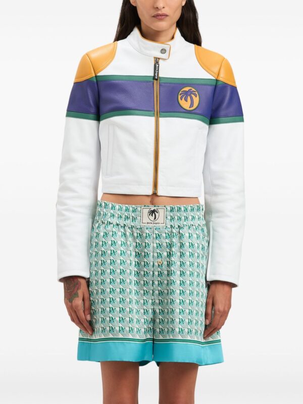 Palm Angels  Classic logo leather biker jacket - Image 3