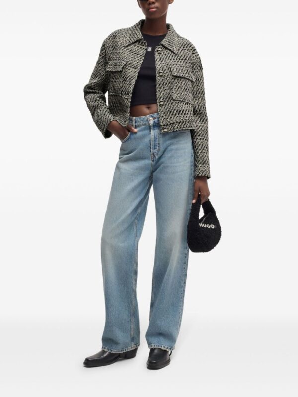 HUGO  logo-patch cropped jacket - Image 2