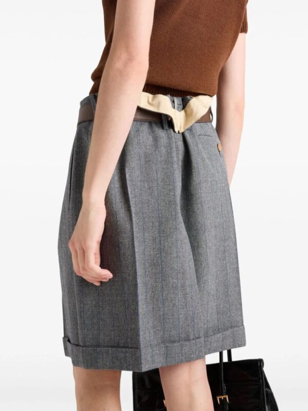 Prada  pinstriped wool miniskirt - Image 4