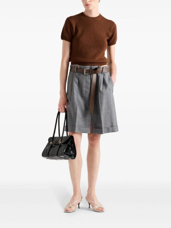 Prada  pinstriped wool miniskirt - Image 2