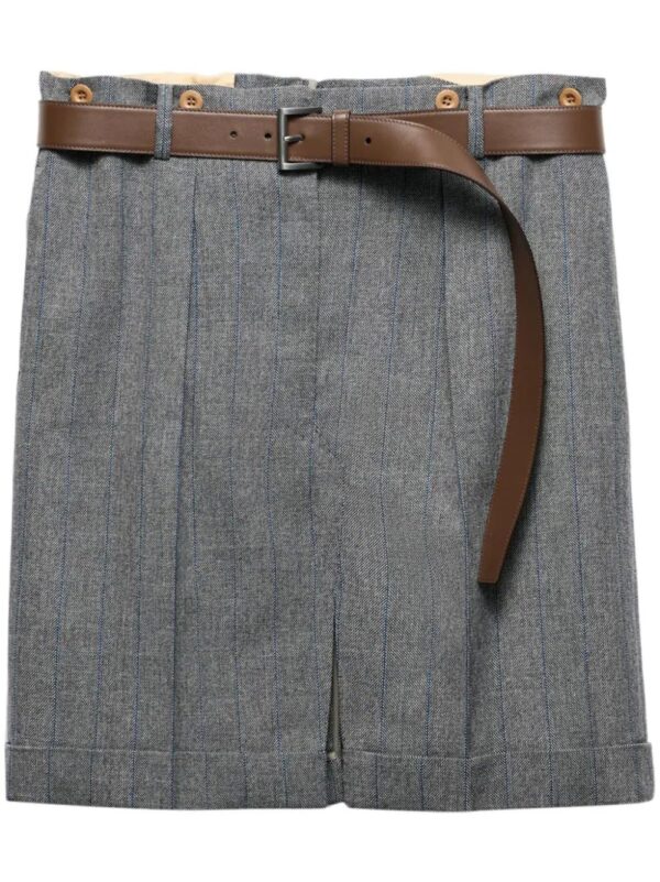 Prada  pinstriped wool miniskirt