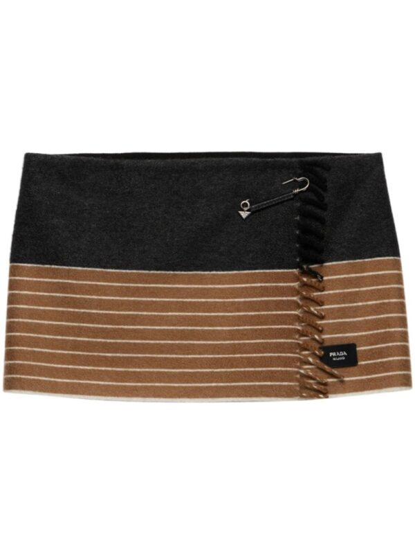 Prada  two-tone cashmere miniskirt