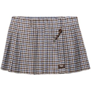 Prada  checked wool mini skirt