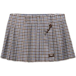 Prada  checked wool mini skirt