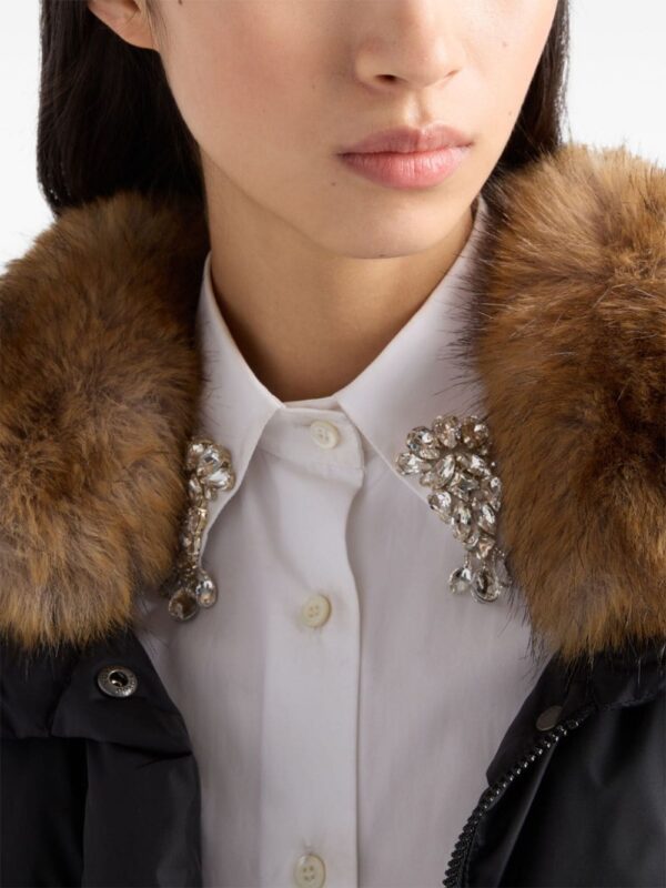 Prada  enamel triangle-logo padded jacket - Image 4