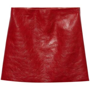 Prada  cracked-effect leather mini skirt