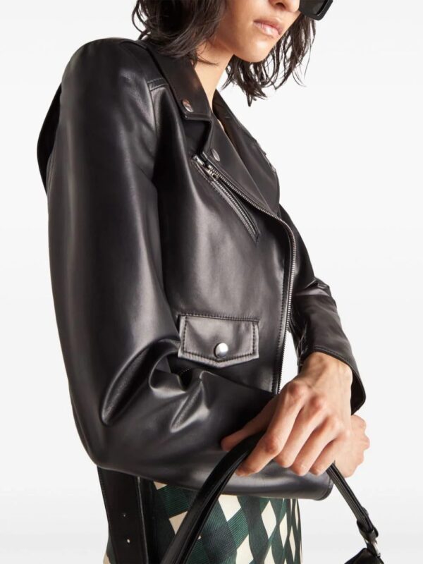 Prada  leather biker jacket - Image 4