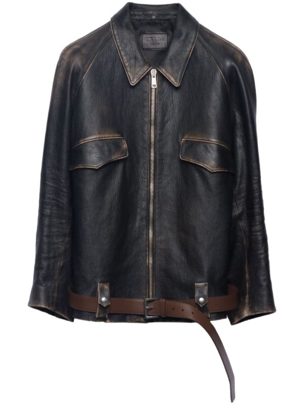 Prada  leather blouson jacket