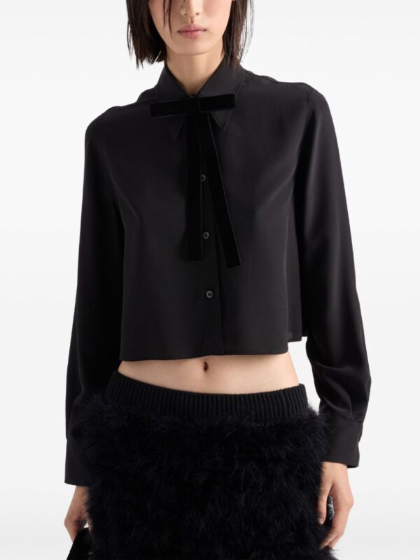 Prada  bow-detail shirt - Image 4