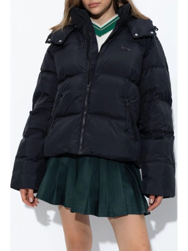 Lacoste  logo-plaque hooded puffer jacket - Image 3