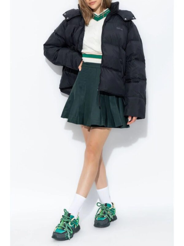 Lacoste  logo-plaque hooded puffer jacket - Image 2