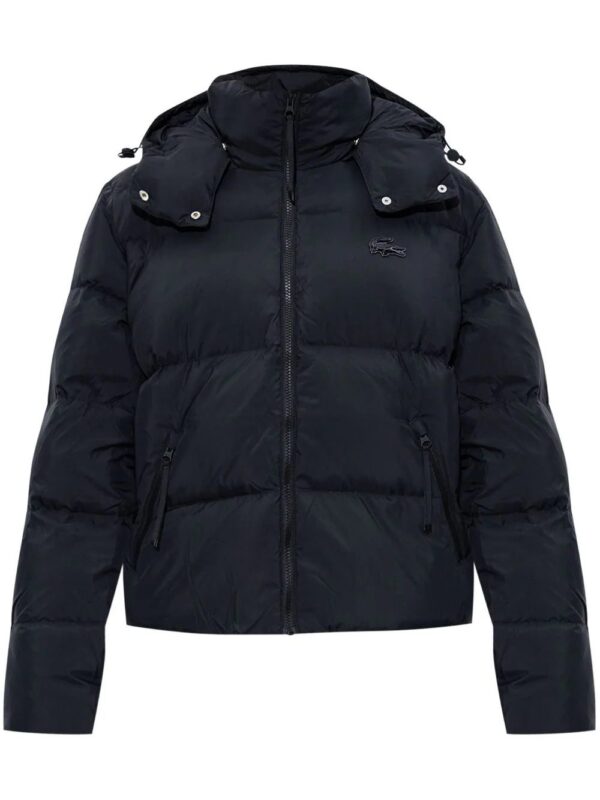 Lacoste  logo-plaque hooded puffer jacket