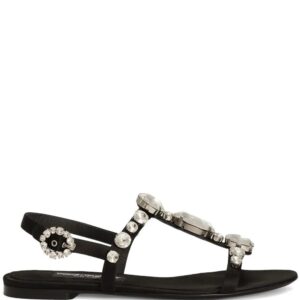 Dolce & Gabbana  Bianca gemstone-embellished sandals