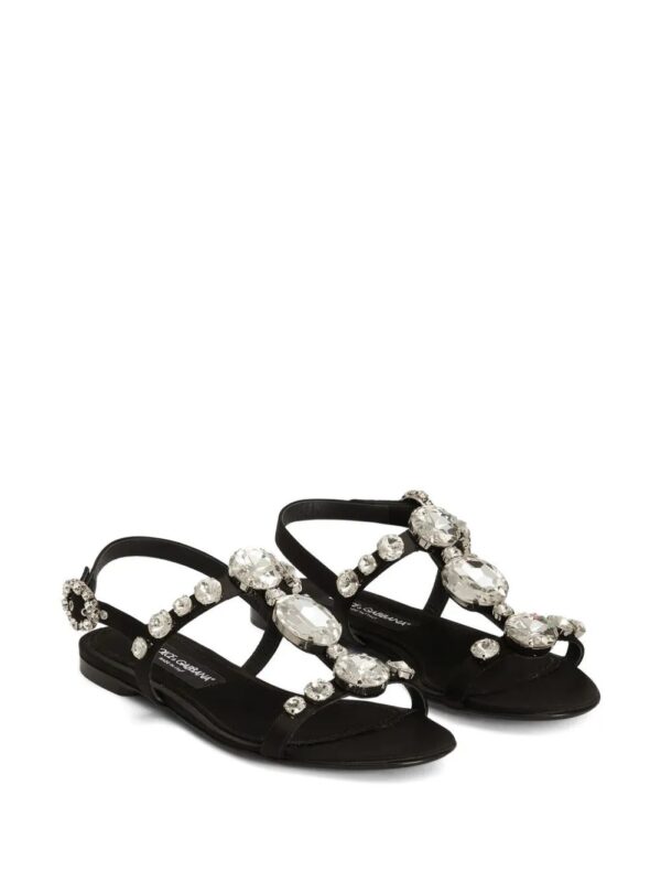 Dolce & Gabbana  Bianca gemstone-embellished sandals - Image 2