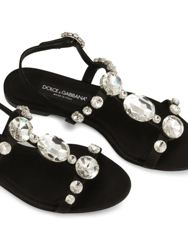 Dolce & Gabbana  Bianca gemstone-embellished sandals - Image 4