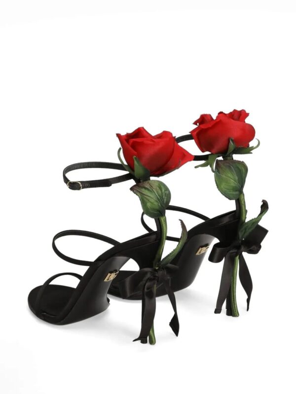 Dolce & Gabbana  105mm rose-appliqué sandals - Image 3