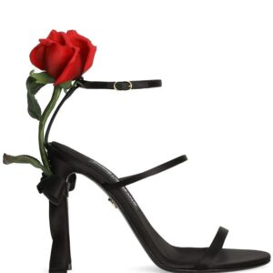 Dolce & Gabbana  105mm rose-appliqué sandals