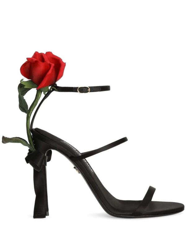 Dolce & Gabbana  105mm rose-appliqué sandals