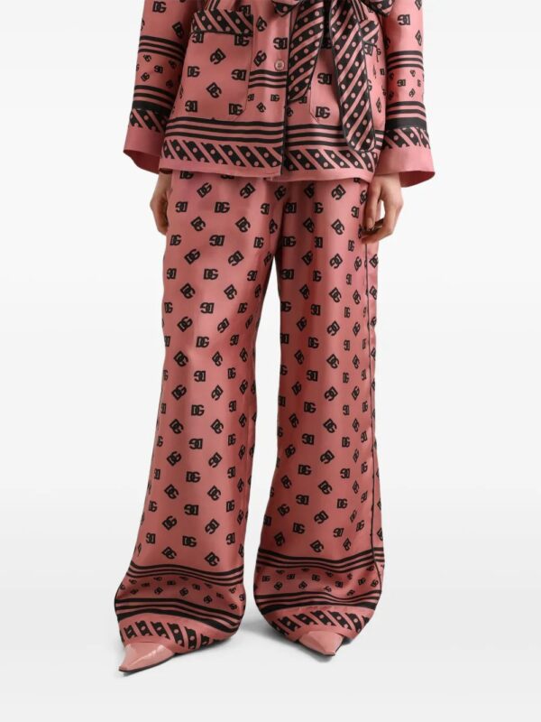 Dolce & Gabbana  logo-print palazzo pants - Image 4
