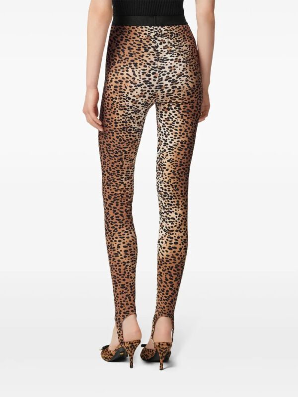Versace  leopard-print stirrup leggings - Image 4