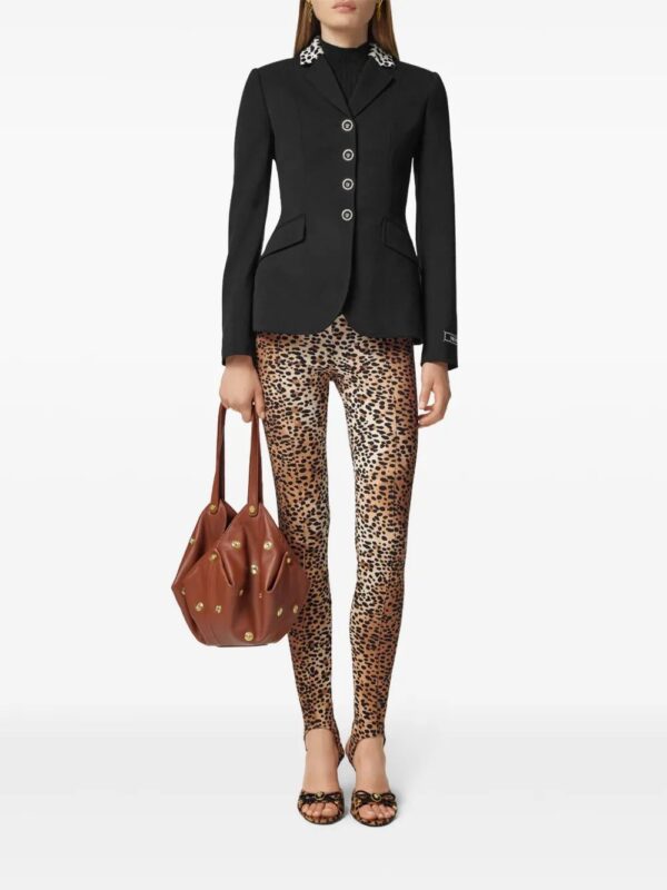 Versace  leopard-print stirrup leggings - Image 2