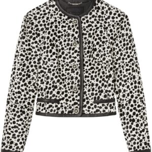 Versace  animal-print fitted jacket