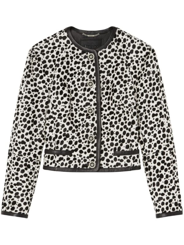 Versace  animal-print fitted jacket