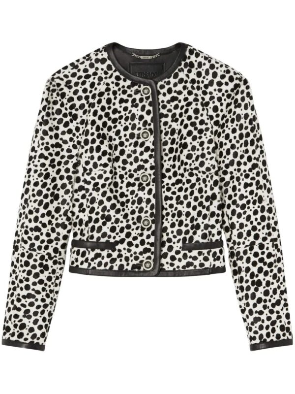 Versace  animal-print fitted jacket