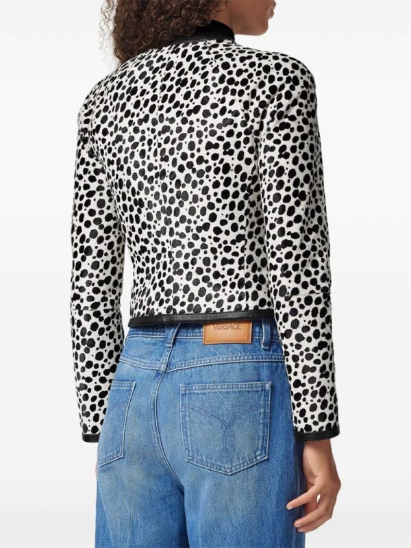 Versace  animal-print fitted jacket - Image 4