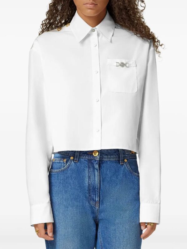 Versace  Medusa Chain cropped shirt - Image 3