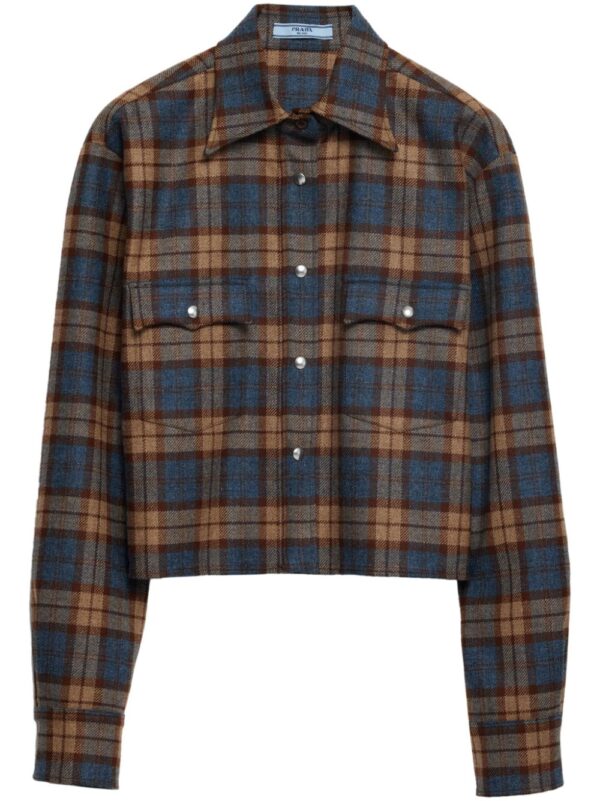 Prada  checked wool shirt