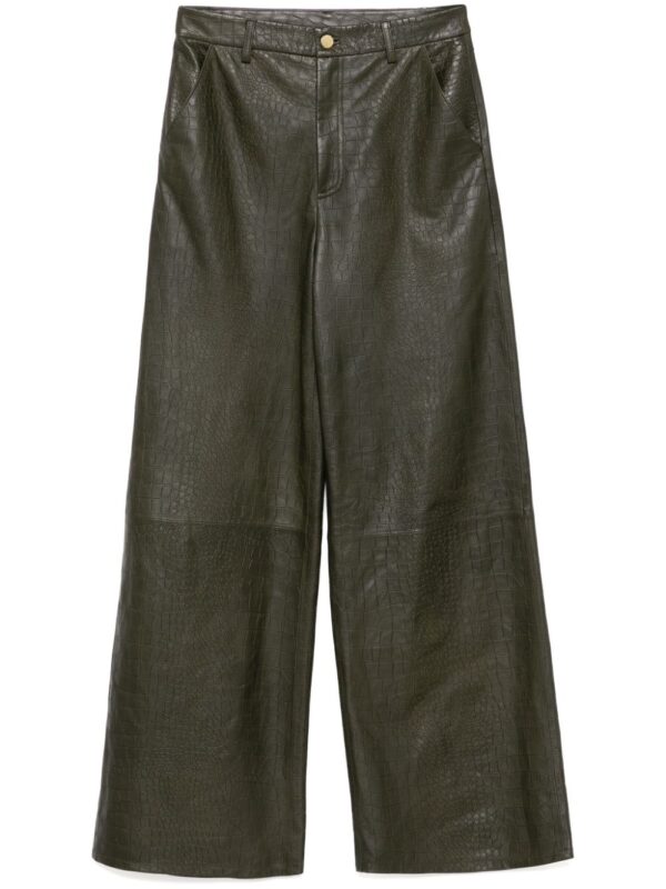 Cynthia Rowley  embossed wide-leg trousers
