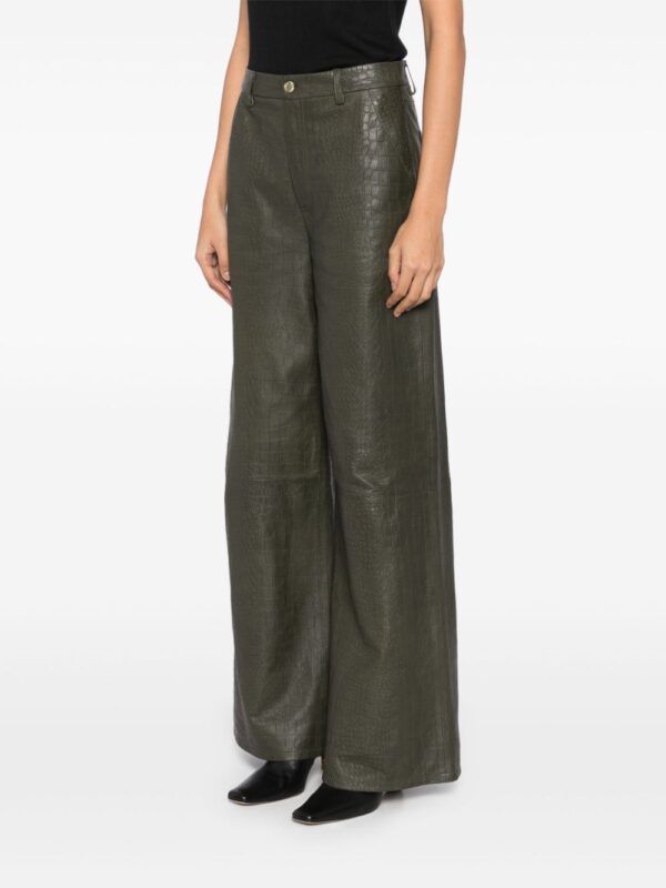 Cynthia Rowley  embossed wide-leg trousers - Image 3