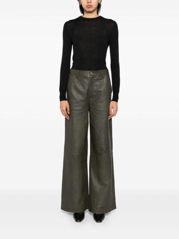 Cynthia Rowley  embossed wide-leg trousers - Image 2