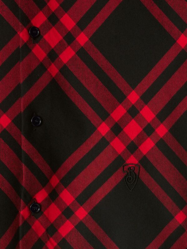 Burberry  plaid-check cropped shirt - Image 2