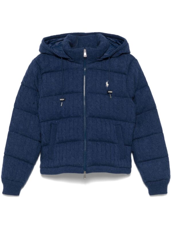 Polo Ralph Lauren  cable-knit hooded puffer jacket