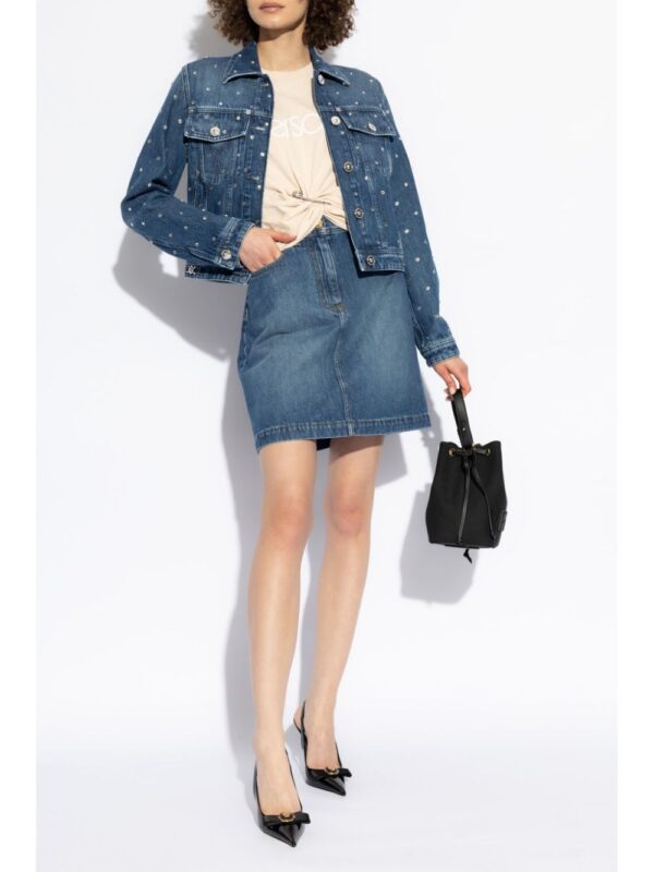Versace  shimmering-appliques denim jacket - Image 2