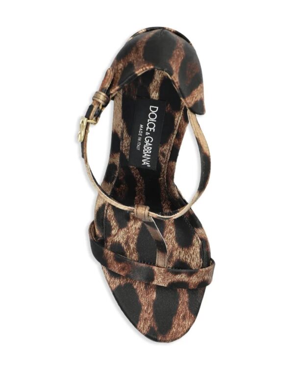 Dolce & Gabbana  105mm leopard-print sandals - Image 4