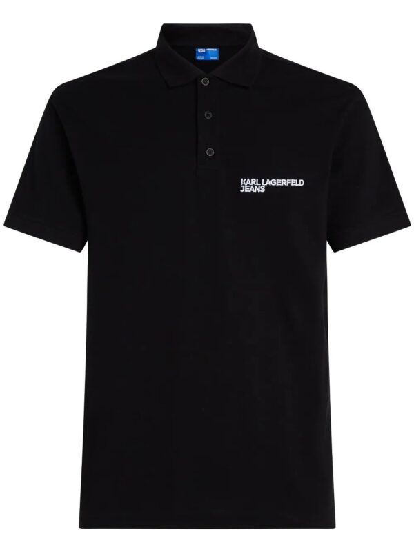 Karl Lagerfeld Jeans  logo-embroidered polo shirt
