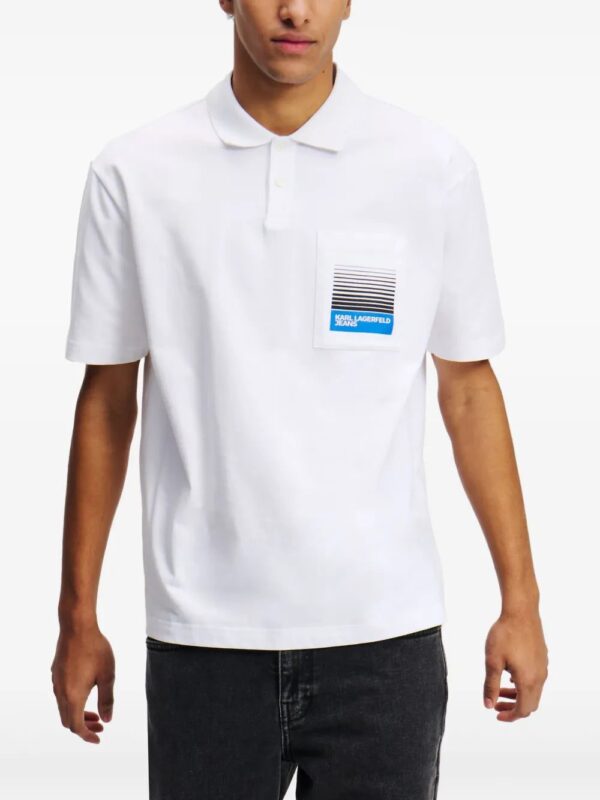 Karl Lagerfeld Jeans  logo-print-pocket polo shirt - Image 3