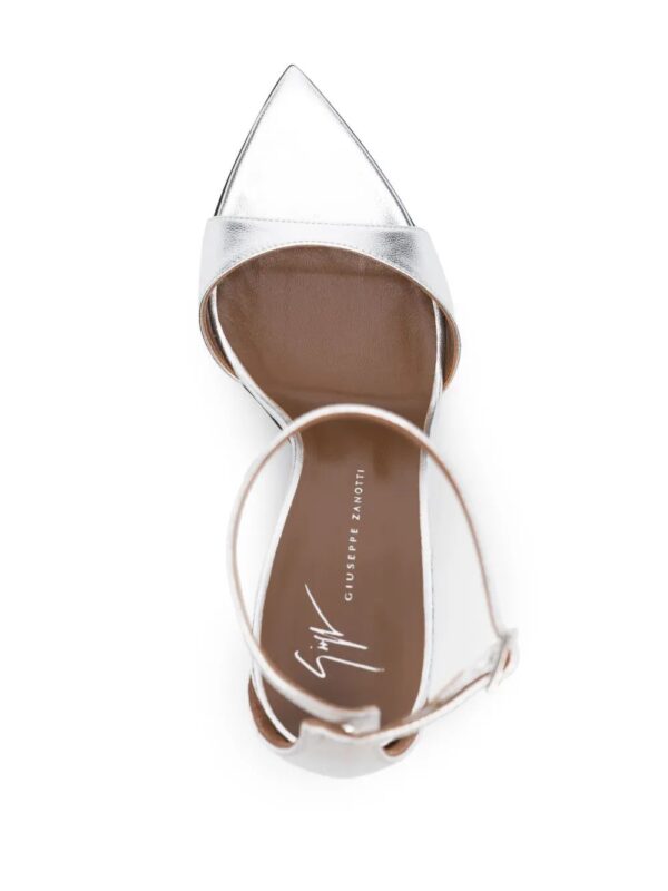 Giuseppe Zanotti  105mm Intriigo silver sandals - Image 4