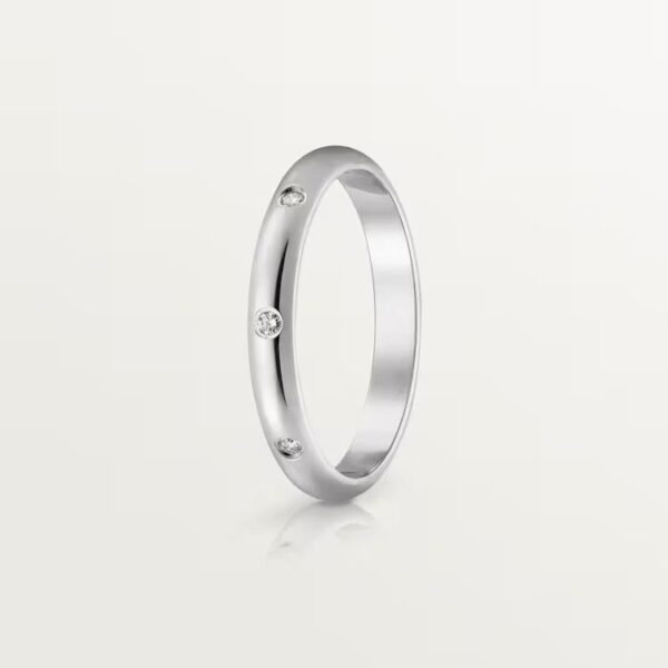 Cartier 1895 wedding band, 2.6 mm width, 3 diamonds - Image 2