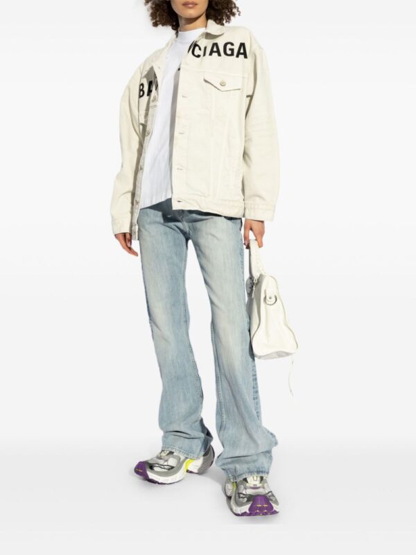 Balenciaga  logo-print denim jacket - Image 2